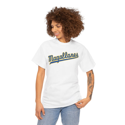 Venezuelan Baseball Fan T-Shirt featuring Navegantes del Magallanes logo on soft unisex tee, colorful team branding print.