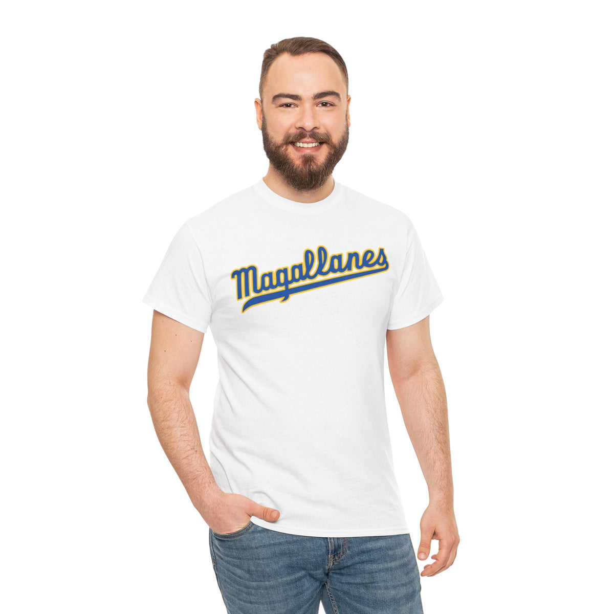 Venezuelan Navegantes del Magallanes baseball fan T-shirt in softstyle fabric, unisex design with team logo and vibrant colors.