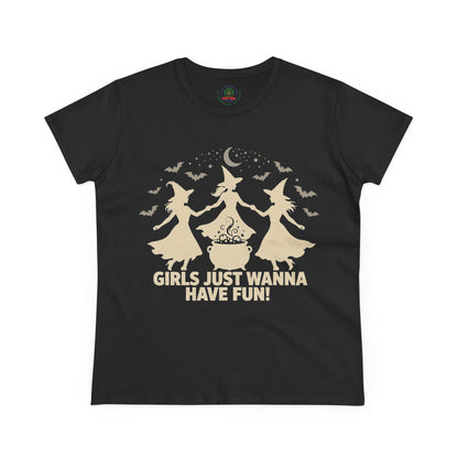 Girls Just Wanna Have Fun, Witch Dance Halloween Shirt, Womens Tee