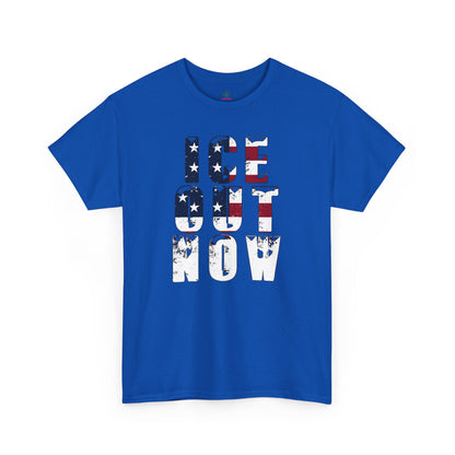 ICE OUT NOW Protest Tee, Immigration Rights Political Statement