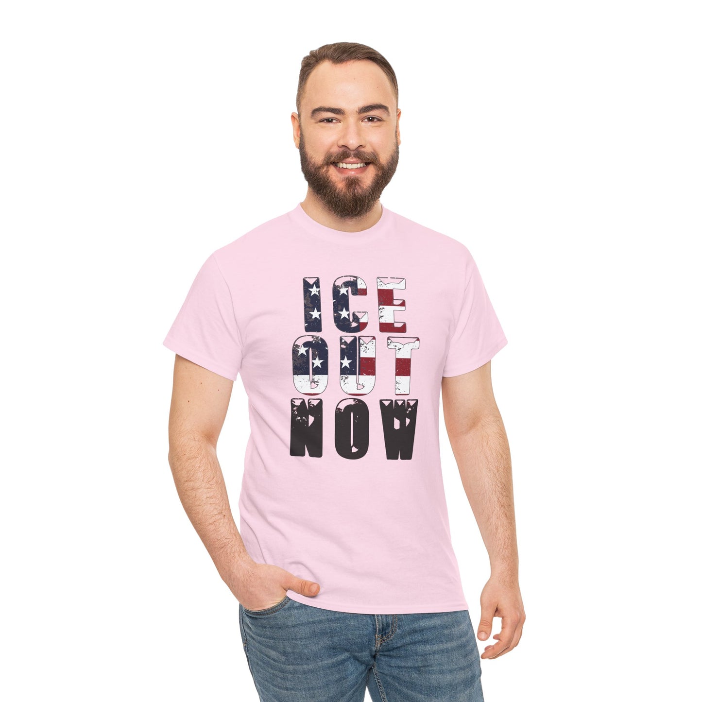 ICE OUT NOW Protest Tee, Immigration Rights Political Statement