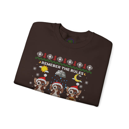 Gremlins Mogwai Ugly Christmas Sweater Crewneck Sweatshirt | Retro Holiday