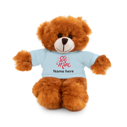 Be Mine Heart Stuffed Animal with Tee, Personalized Name Valentine Plush