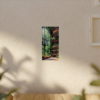 Watercolor Botanical Poster, Nature Wall Art Decor, Eco-Friendly Gift for Book Lovers, Home Office Decoration, Matte Print