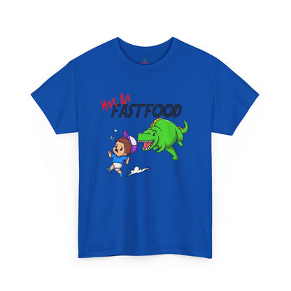 Funny Dinosaur T-Shirt, Not So Fast Food Tee, Unisex Graphic Shirt, Cartoon Animal Apparel, Jurassic Park Lover Gift