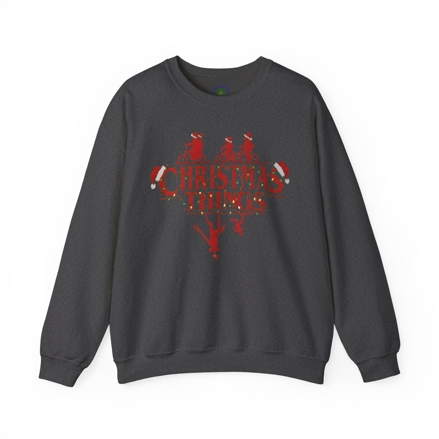 Christmas Things Sweatshirt | Stranger Style Retro Holiday Graphic  | The Upsidedown