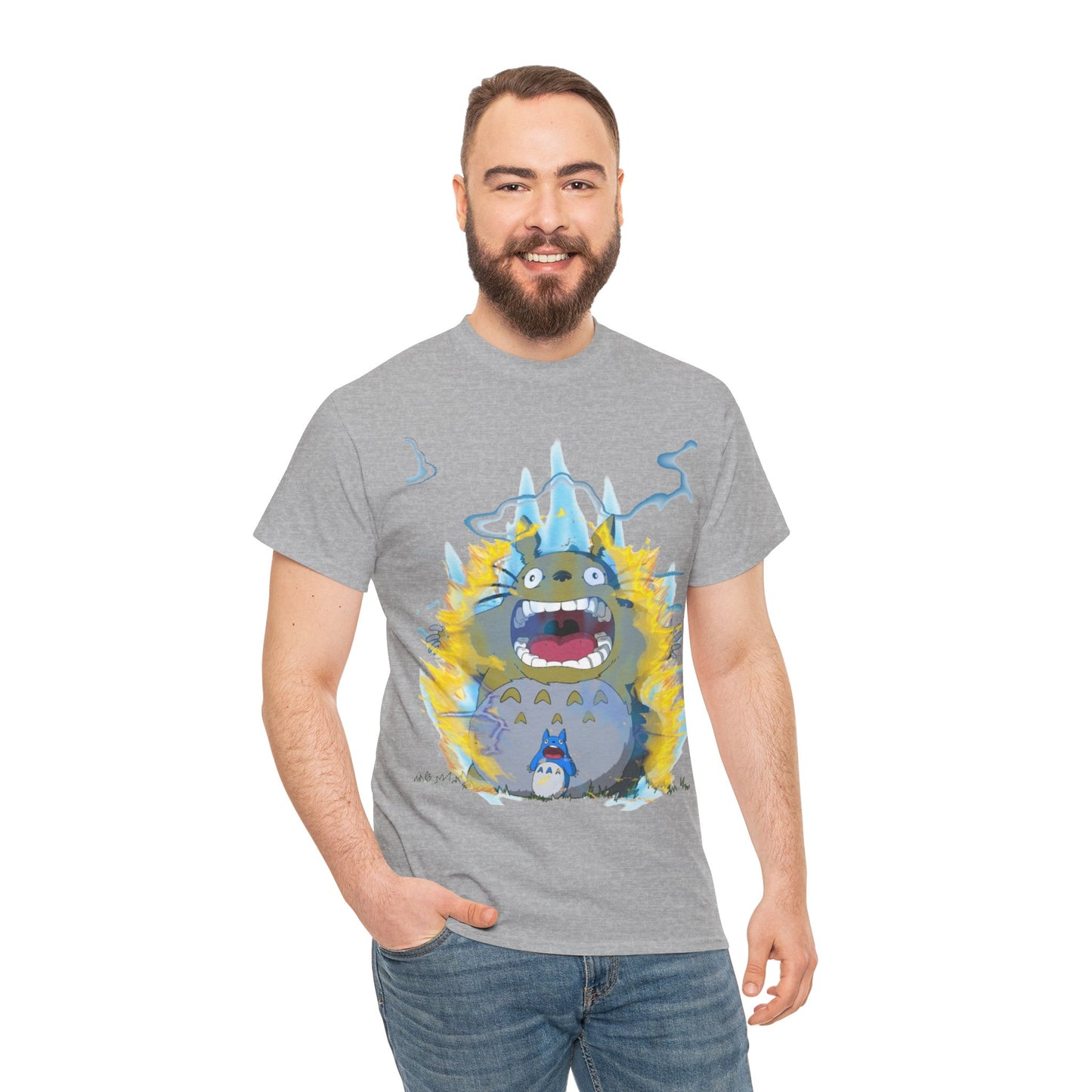 Anime Totoro Super Saiyan Unisex T-Shirt, Studio Ghibli Fun Dragon Ball