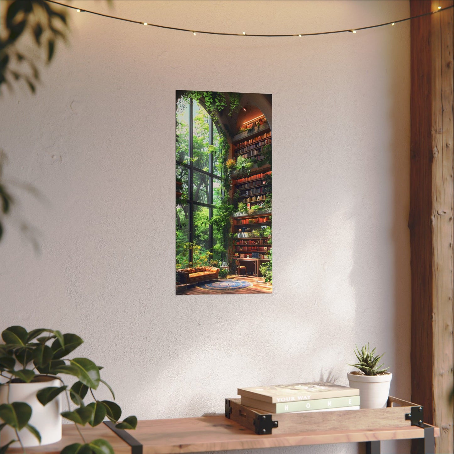 Watercolor Botanical Poster, Nature Wall Art Decor, Eco-Friendly Gift for Book Lovers, Home Office Decoration, Matte Print