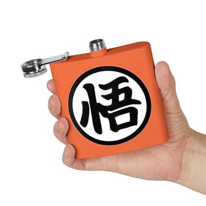 Anime-Inspired, Master Roshi Symbol Dragon Ball Manga, Stainless Steel Flask 6oz