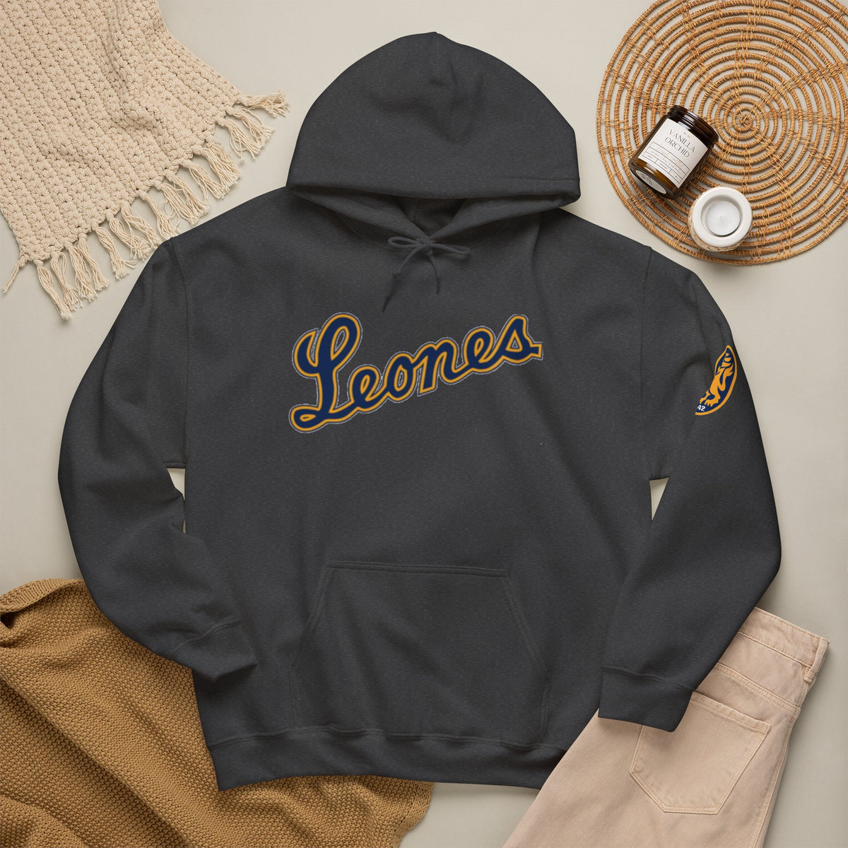Venezuelan Baseball Fan, Leones del Caracas Unisex Heavy Blend™ Hooded Sweatshirt