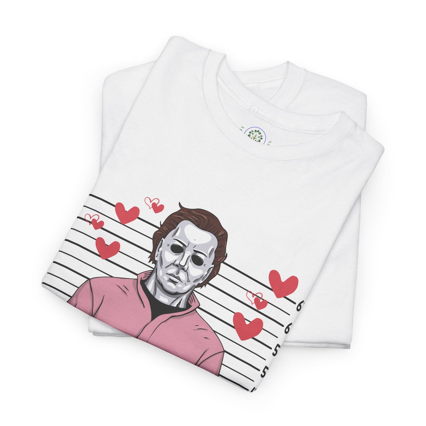 Michael Myers Mugshot T-Shirt — "If I Had Feelings They'd Be For You" Cute Horror Valentine Tee - Secondhand Readers