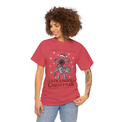 Stranger Christmas Demogorgon Tee | Holiday Horror T-Shirt Retro
