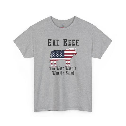 Funny American BBQ Unisex Tee, Meat Eaters Joke Shirt, Eat Beef Gift, Patriotic - Secondhand Readers
