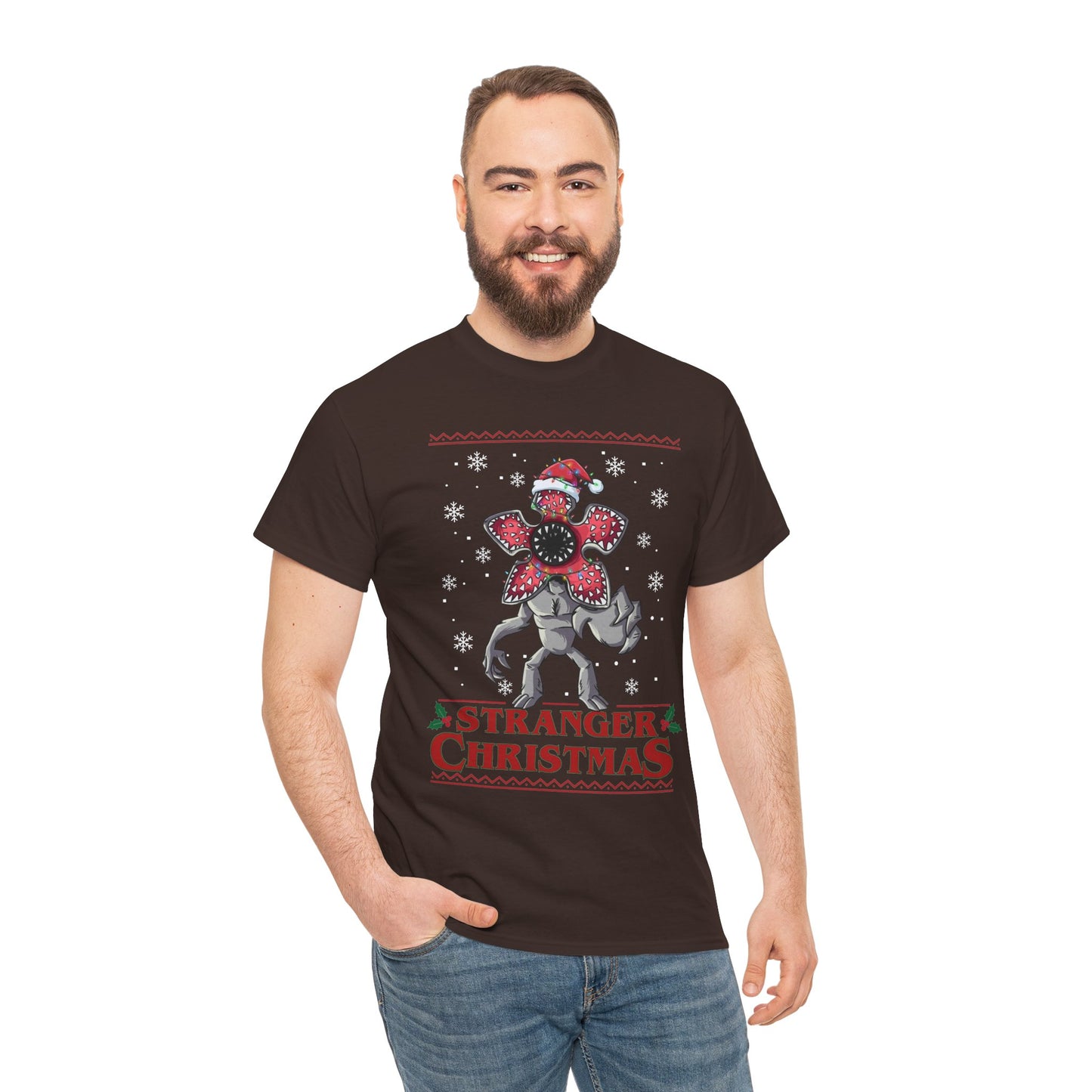 Stranger Christmas Demogorgon Tee | Holiday Horror T-Shirt Retro