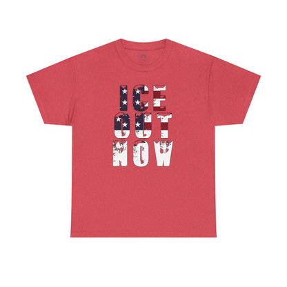 ICE OUT NOW Protest Tee, Immigration Rights Political Statement