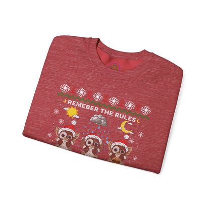 Gremlins Mogwai Ugly Christmas Sweater Crewneck Sweatshirt | Retro Holiday