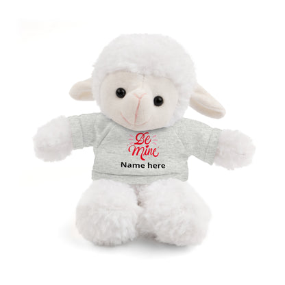 Be Mine Heart Stuffed Animal with Tee, Personalized Name Valentine Plush