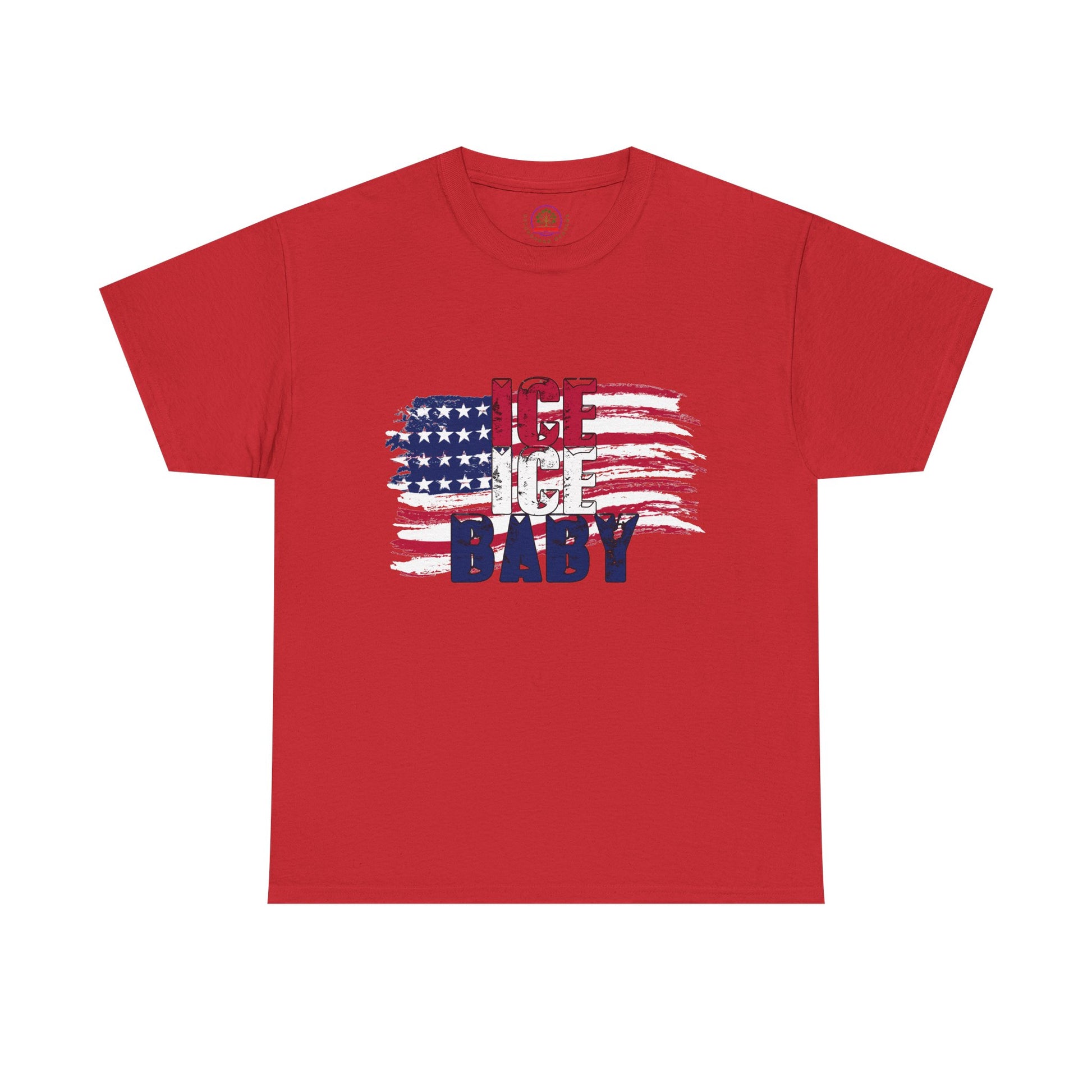 Ice Ice Baby American Flag T-Shirt, Patriotic Tee, America First, USA - Secondhand Readers