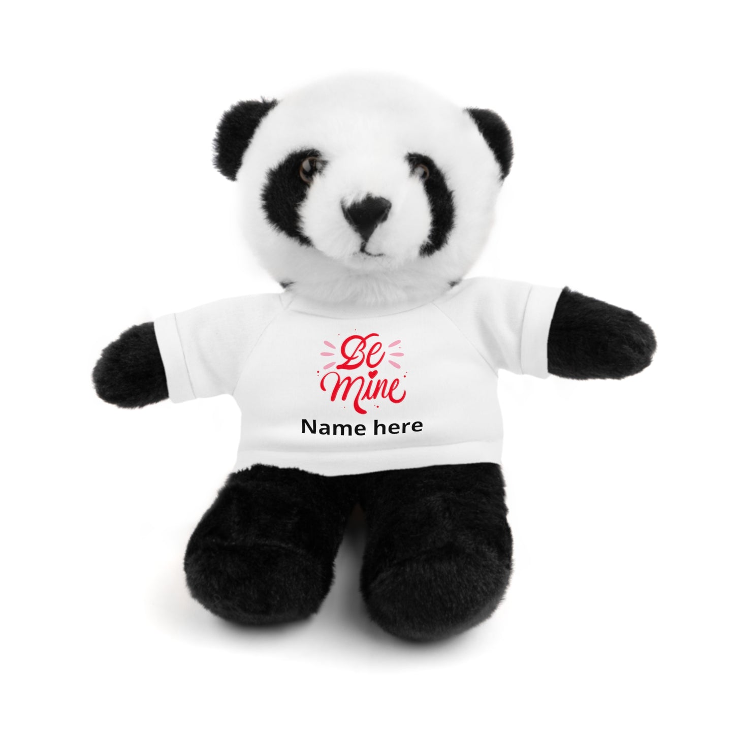Be Mine Heart Stuffed Animal with Tee, Personalized Name Valentine Plush