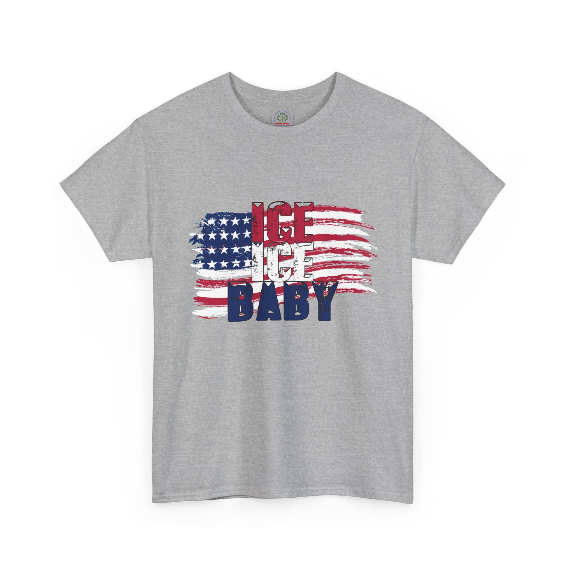 Ice Ice Baby American Flag T-Shirt, Patriotic Tee, America First, USA - Secondhand Readers