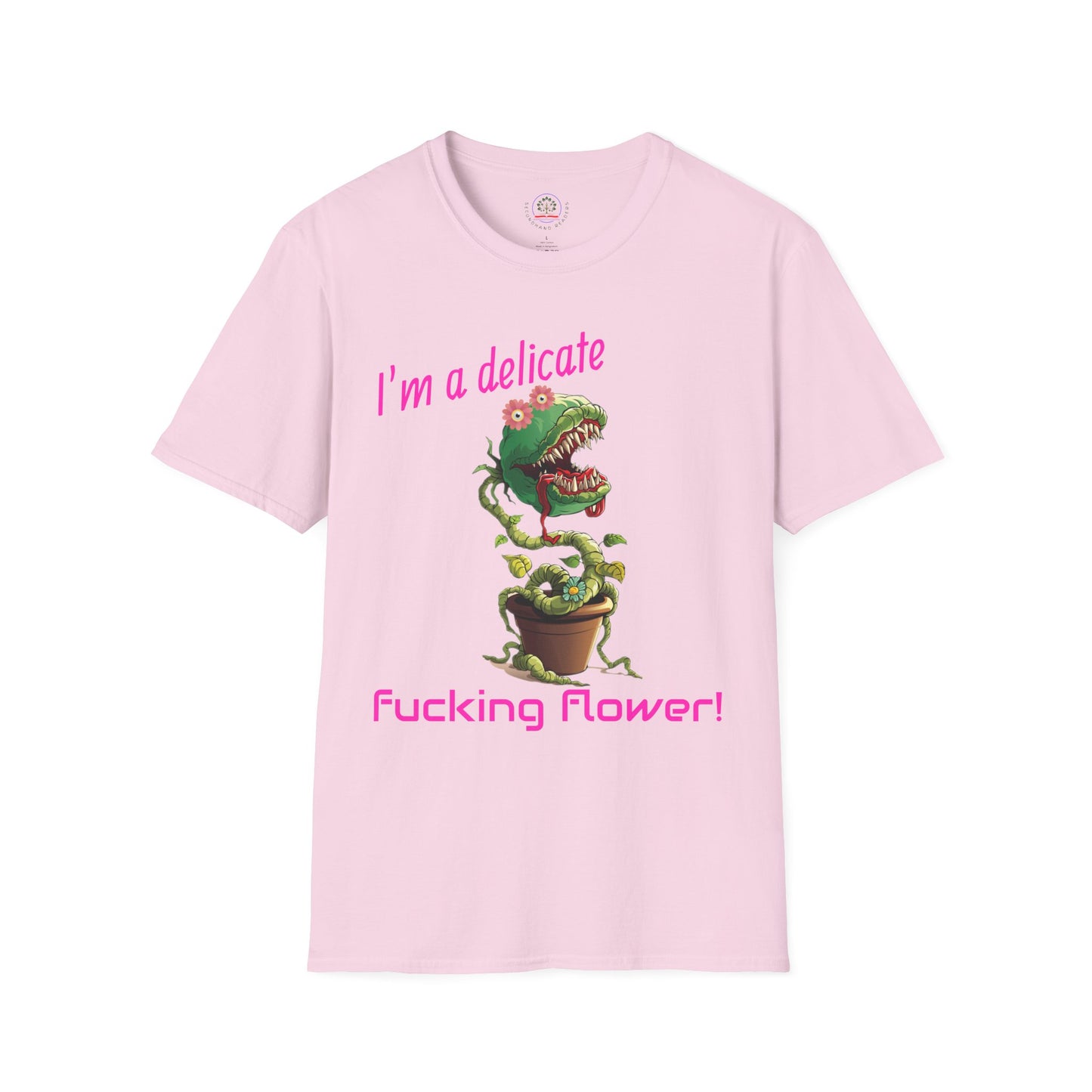 Sarcastic Floral T-Shirt, Delicate Flower Top, Unisex Tee, Funny Graphic Tee