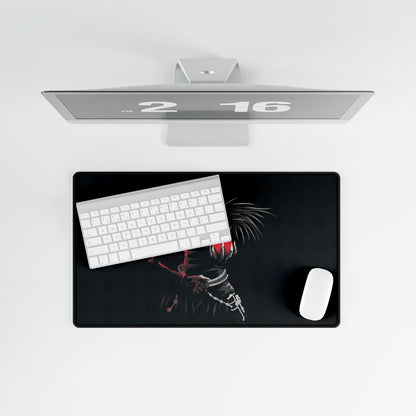 Ryuk Shinigami anime-inspired desk mat featuring manga and TCG artwork, ideal for home decor and gaming setups.