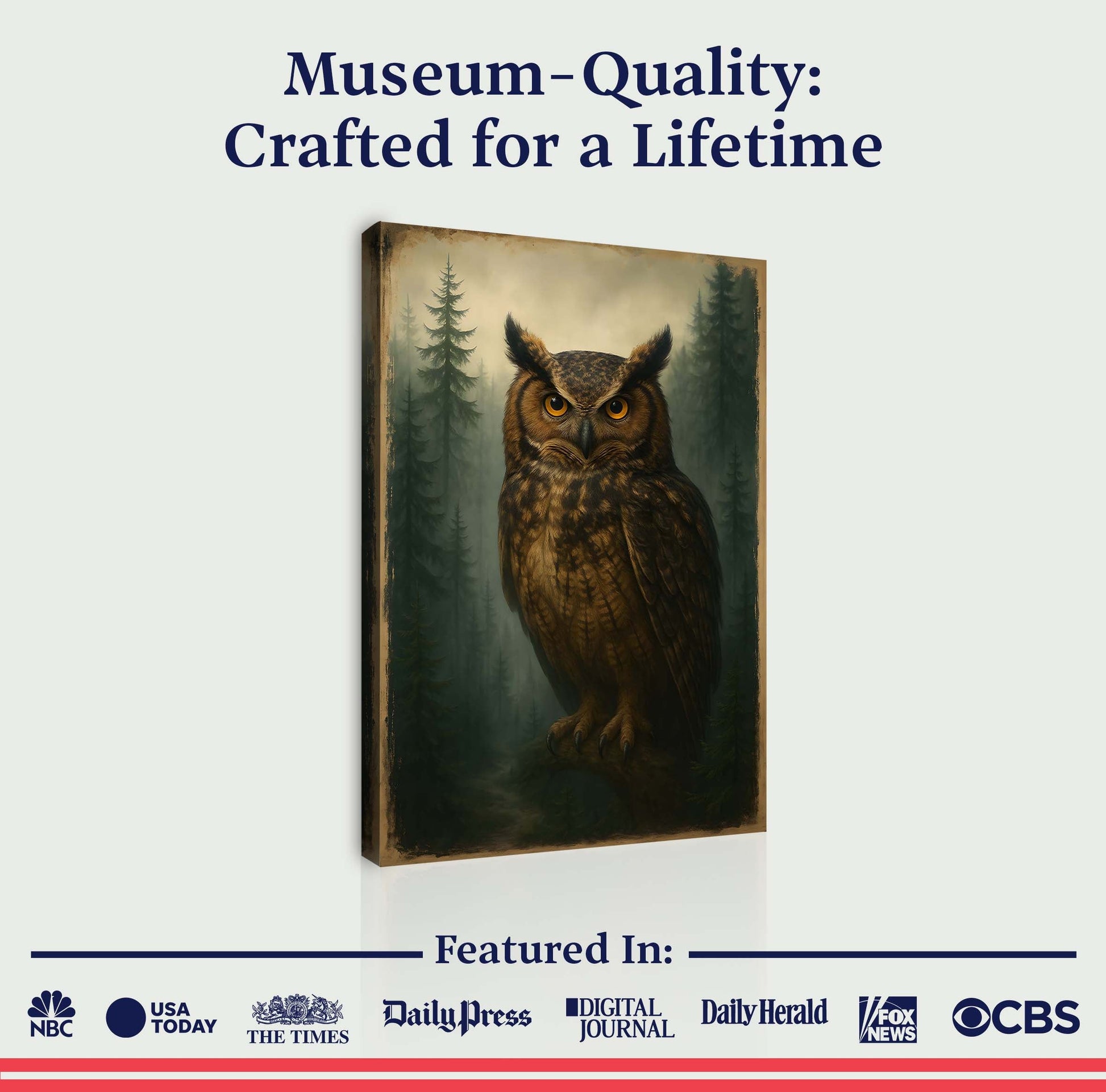 Watcher Of The Woods Owl Wall Art - Secondhand Readers