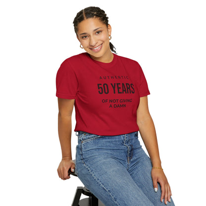 Many Years of Not Giving a Damn T-Shirt — Funny Custom Age Birthday Tee