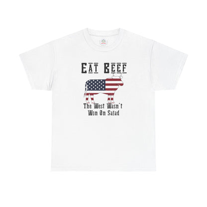 Funny American BBQ Unisex Tee, Meat Eaters Joke Shirt, Eat Beef Gift, Patriotic
