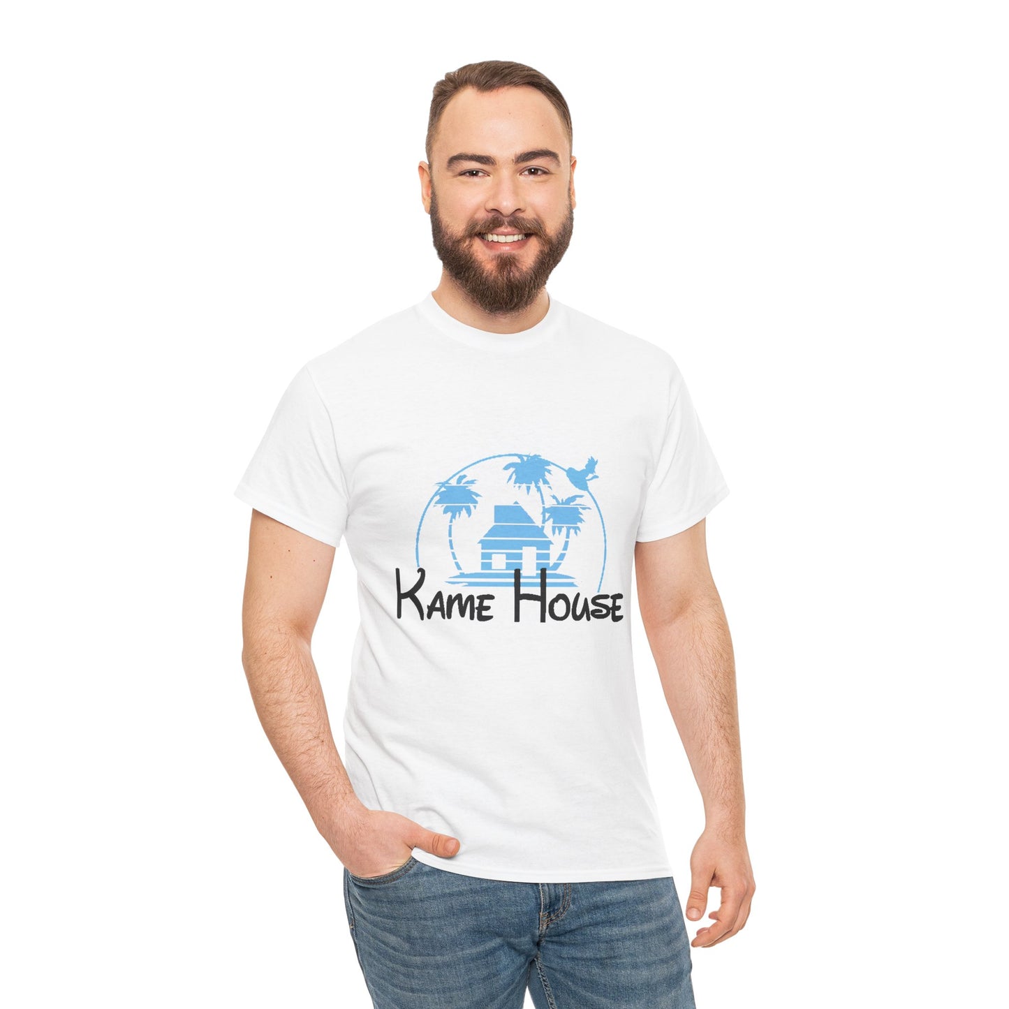 Anime Dragon Ball Inspired Kame House + Disney Buena Vista Logo T-Shirt