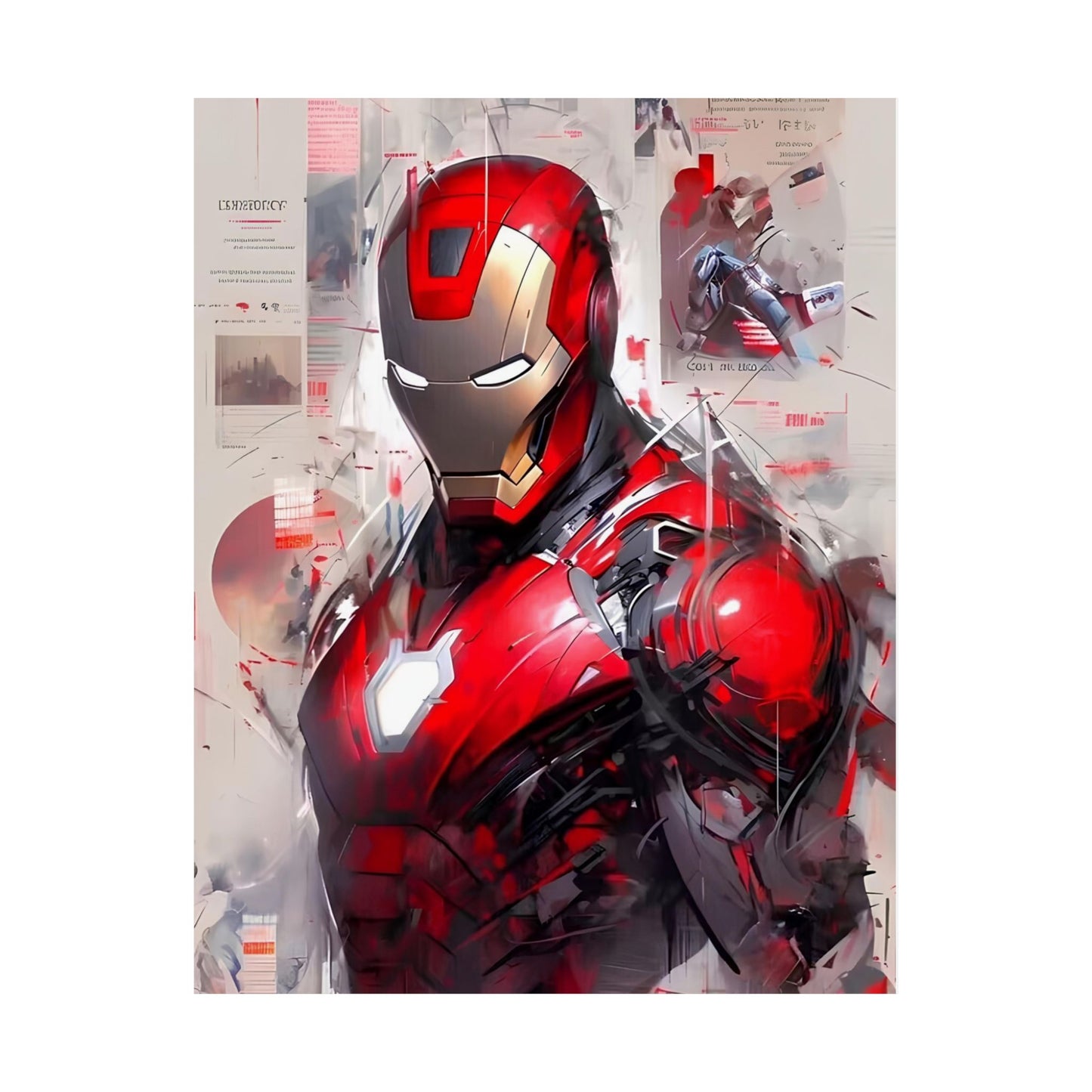 Ironman Poster, Matte Vertical Poster, Marvel Artwork, Drawing Style, Comic Book - Secondhand Readers
