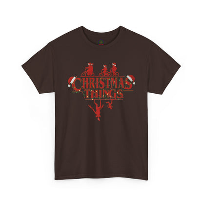 Christmas Things Retro Upside Down T-Shirt | Holiday Graphic Tee