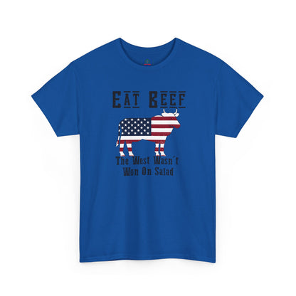 Funny American BBQ Unisex Tee, Meat Eaters Joke Shirt, Eat Beef Gift, Patriotic