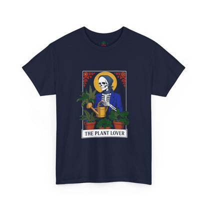 Printify plant lover T-shirt featuring tarot card design for plant enthusiasts, with a humorous and creative style.