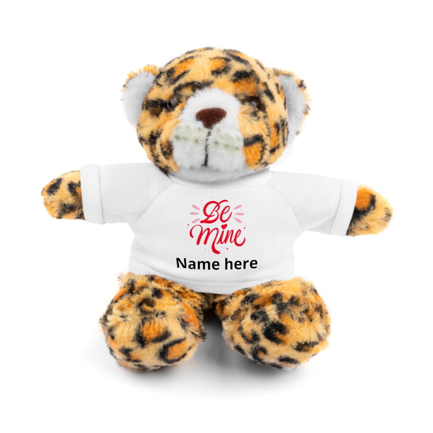 Be Mine Heart Stuffed Animal with Tee, Personalized Name Valentine Plush