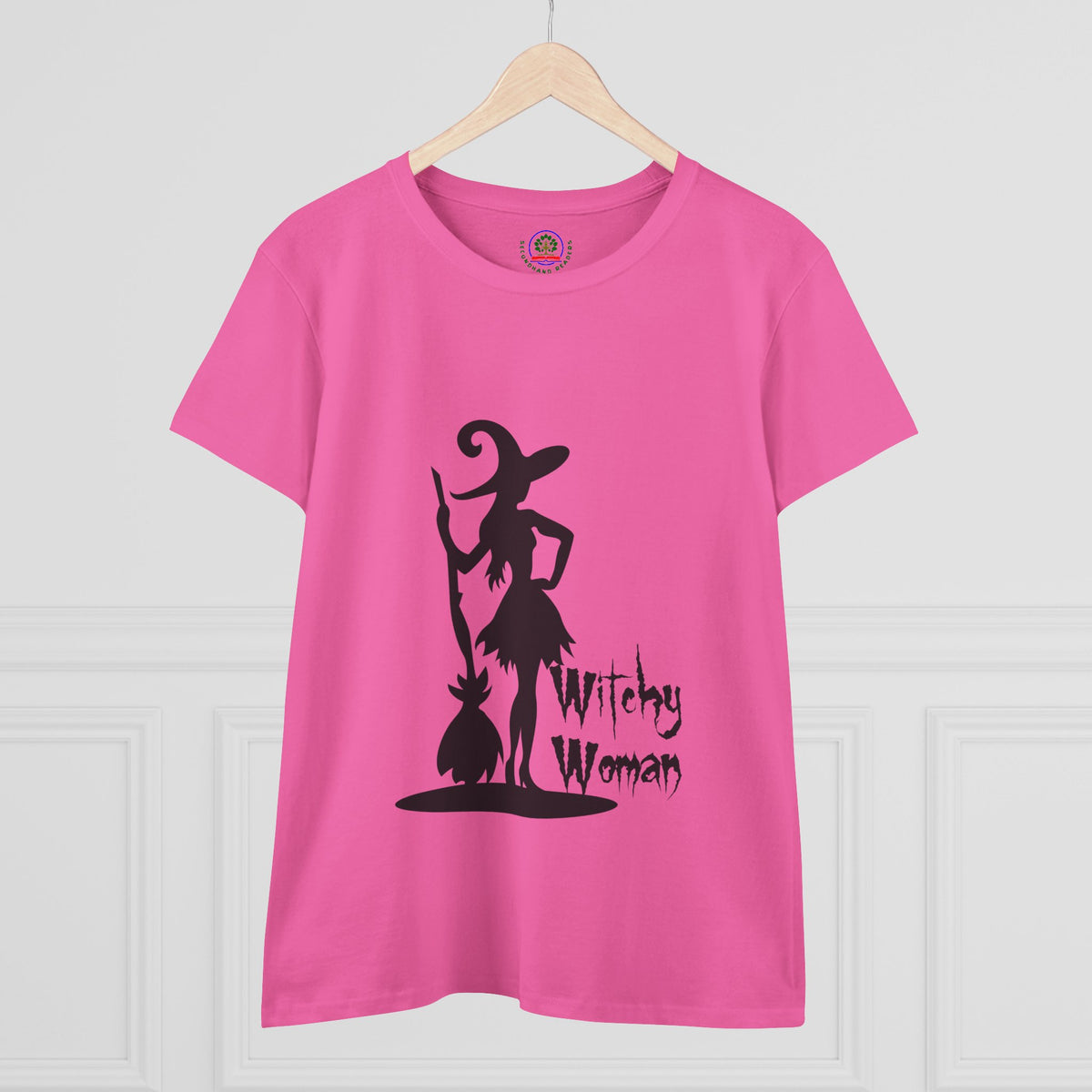 Witchy Woman Tee, Halloween Shirt, Women's Midweight Cotton Tee, Spooky Gift