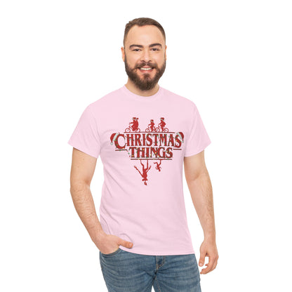 Christmas Things Retro Upside Down T-Shirt | Holiday Graphic Tee