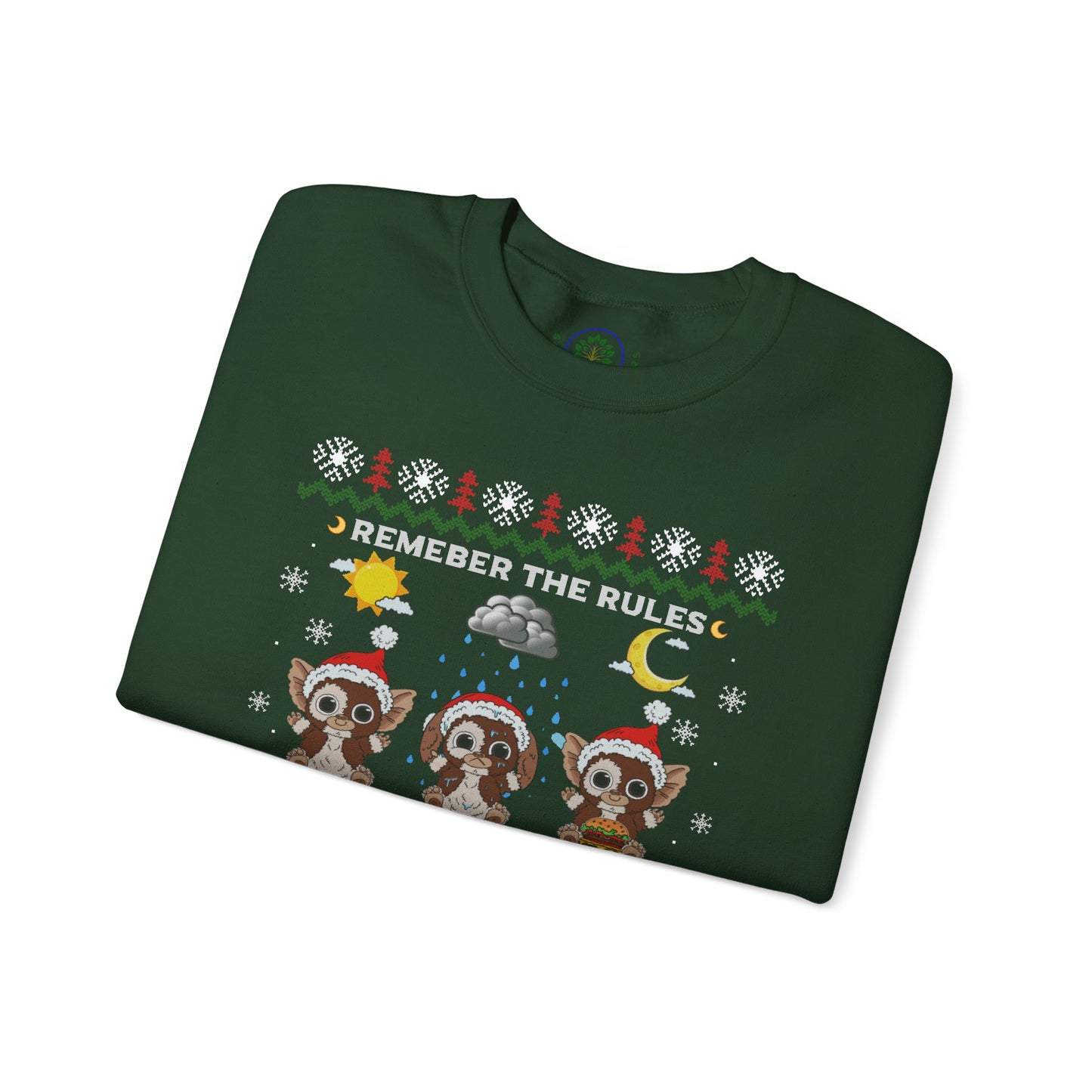 Gremlins Mogwai Ugly Christmas Sweater Crewneck Sweatshirt | Retro Holiday