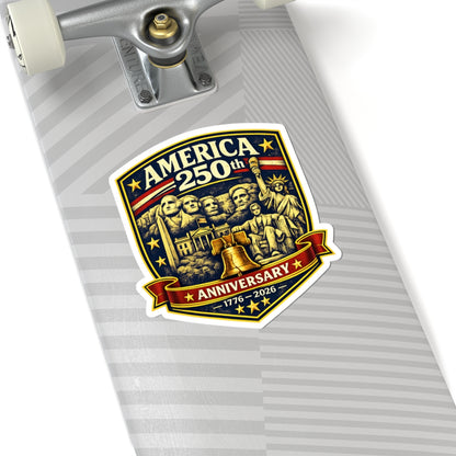 America 250th Anniversary Crest Kiss-Cut Stickers | 4th of July USA