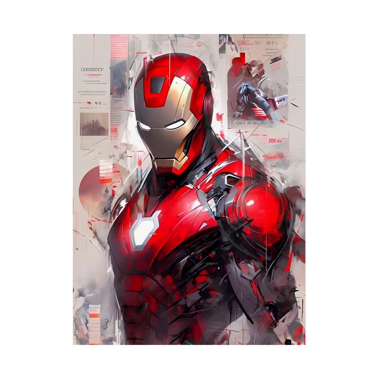 Ironman Poster, Matte Vertical Poster, Marvel Artwork, Drawing Style, Comic Book - Secondhand Readers