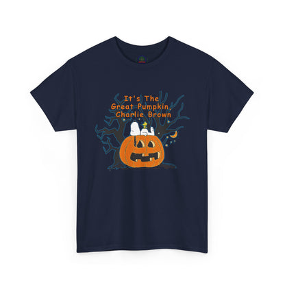 Pumpkin Tee, Spooky Fall T-Shirt, Halloween Charlie Brown Shirt, Snoopy - Secondhand Readers