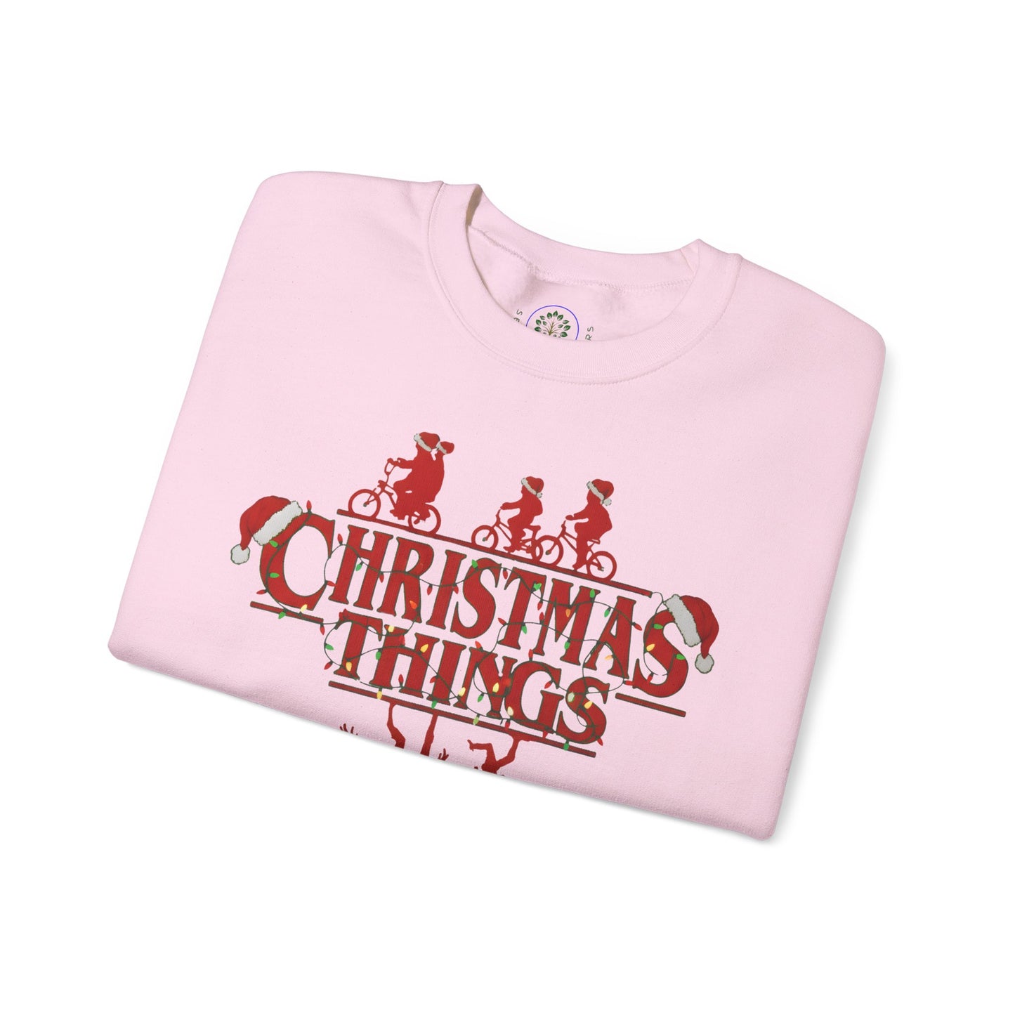Christmas Things Sweatshirt | Stranger Style Retro Holiday Graphic  | The Upsidedown