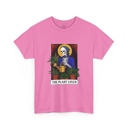 Plant lover T-shirt featuring tarot card design, perfect for plant enthusiasts and fans of humorous, creative plant-themed apparel.