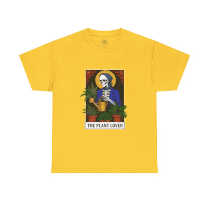 Printify plant lover T-shirt featuring tarot card design for plant enthusiasts, with humorous and creative floral-themed artwork.