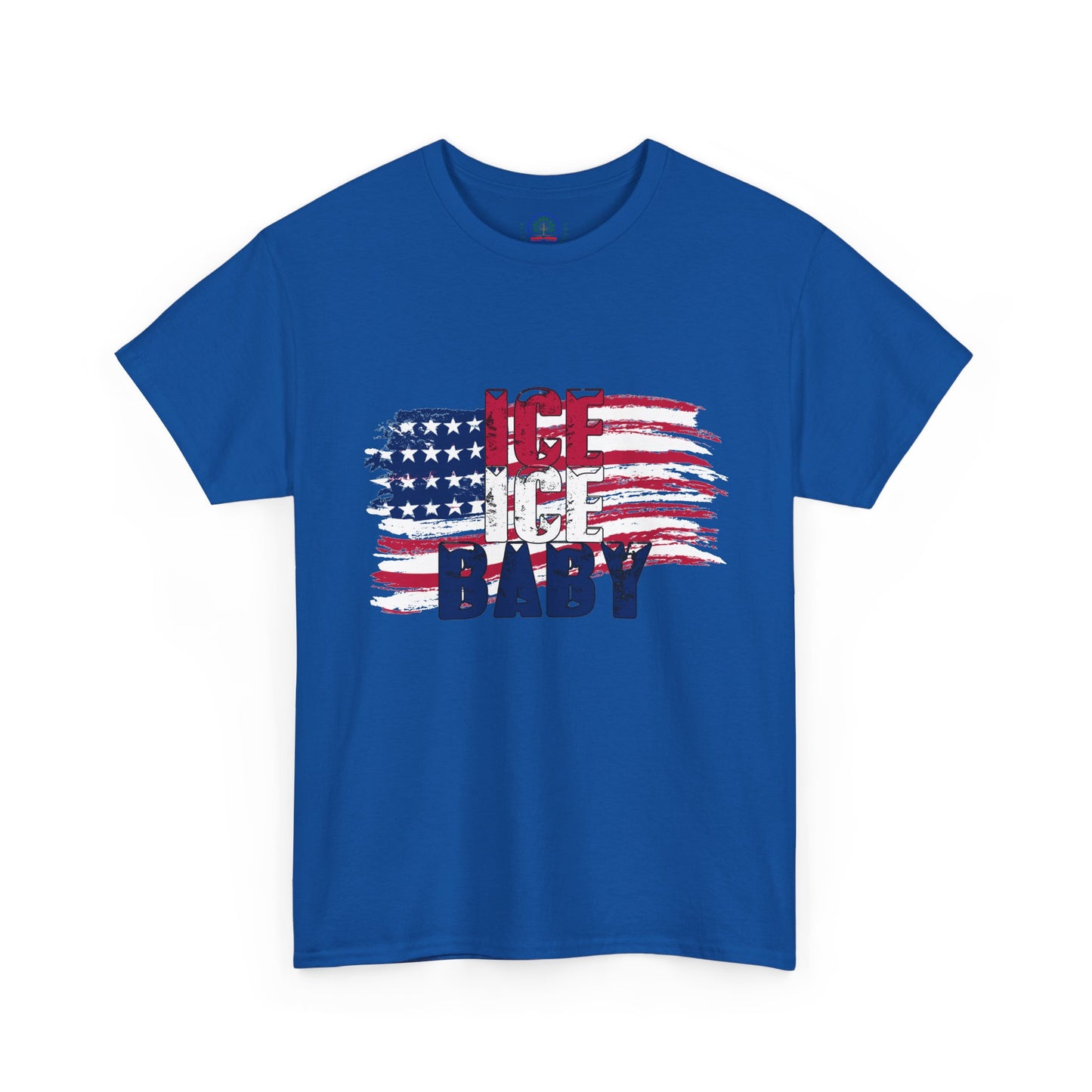 Ice Ice Baby American Flag T-Shirt, Patriotic Tee, America First, USA - Secondhand Readers