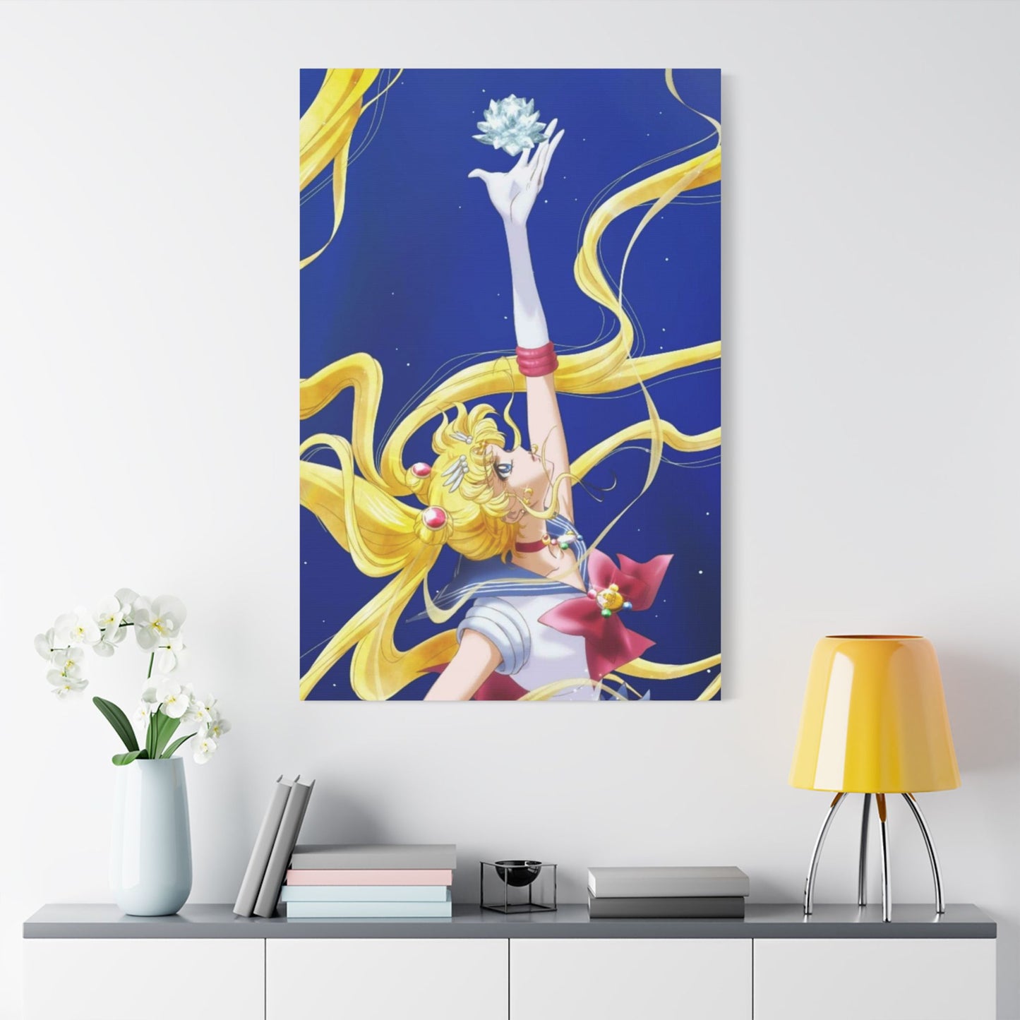 Canvas Print, Sailor Moon Silver Crystal, Manga Satin Wall Art, Home Decor, Anime - Secondhand Readers