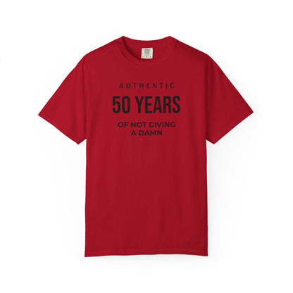 Many Years of Not Giving a Damn T-Shirt — Funny Custom Age Birthday Tee