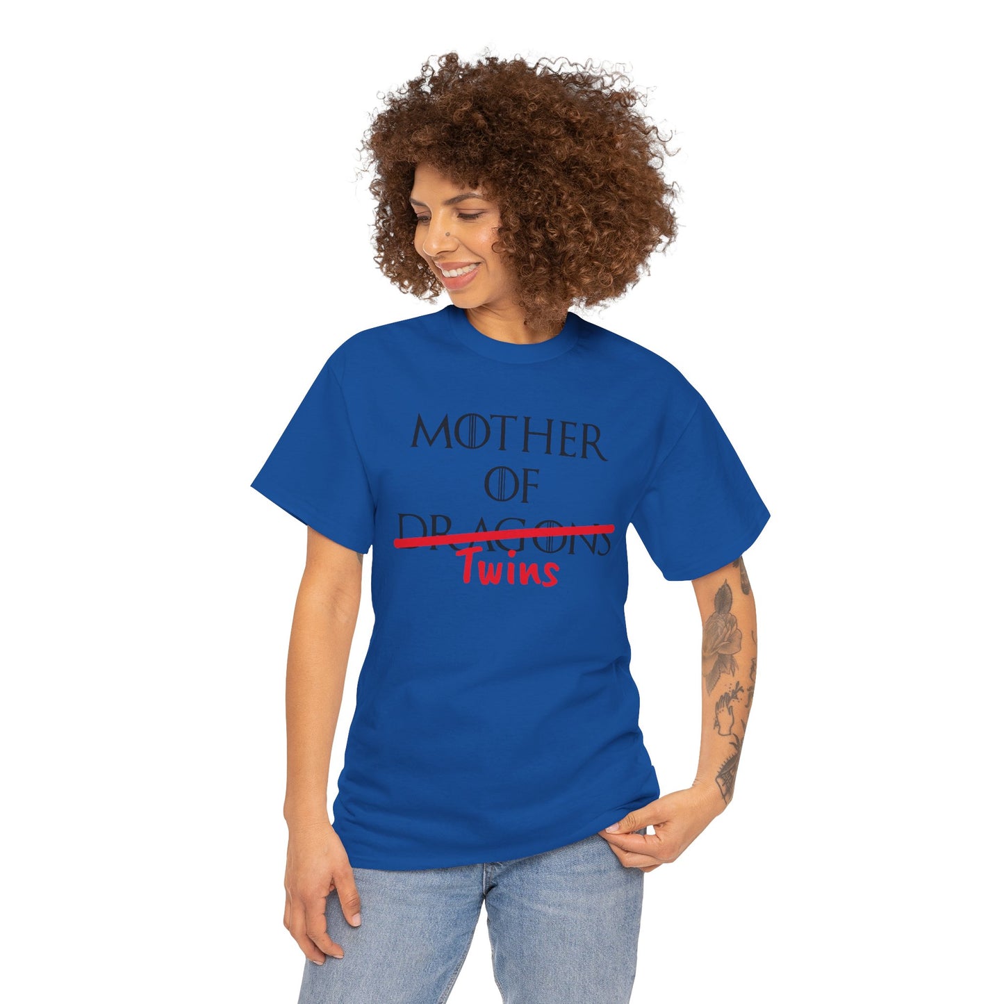Mother of Dragons T-Shirt featuring a dragon graphic, inspired by Song of Fire & Ice, customizable design, perfect for Mother's Day.