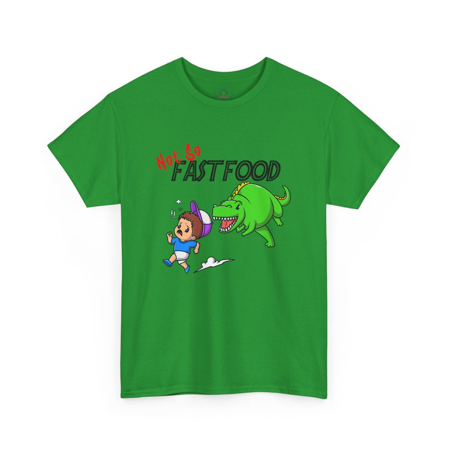 Funny Dinosaur T-Shirt, Not So Fast Food Tee, Unisex Graphic Shirt, Cartoon Animal Apparel, Jurassic Park Lover Gift