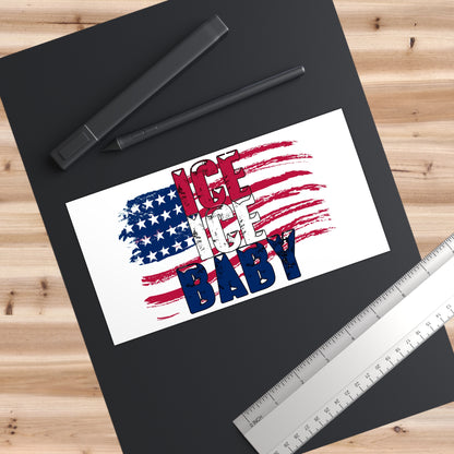 Patriotic Stickers, USA Flag Decals, Ice Ice Baby, Bumper Stickers, Cool Car